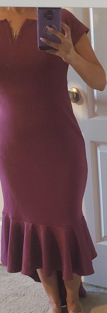 Purple high low dress